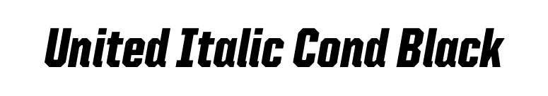 United Italic Cond Black font preview