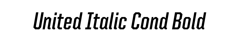 United Italic Cond Bold font preview