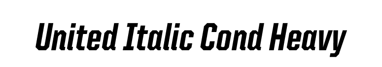 United Italic Cond Heavy font preview