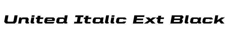 United Italic Ext Black font preview