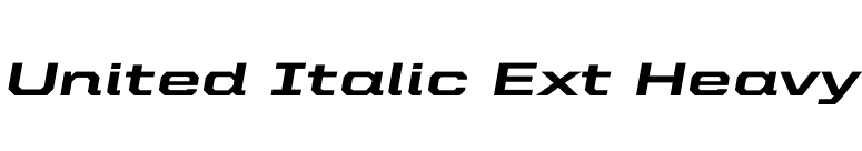 United Italic Ext Heavy font preview