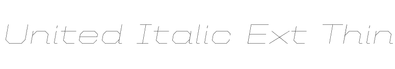 United Italic Ext Thin font preview