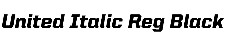 United Italic Reg Black font preview