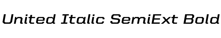 United Italic SemiExt Bold font preview