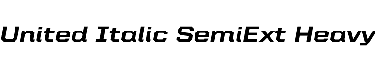 United Italic SemiExt Heavy font preview