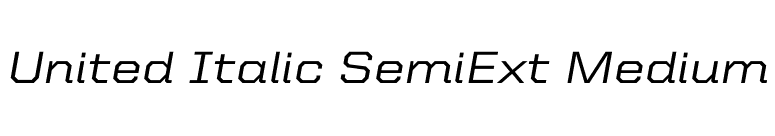 United Italic SemiExt Medium font preview
