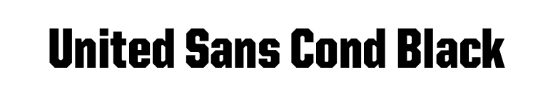 United Sans Cond Black font preview