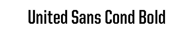 United Sans Cond Bold font preview