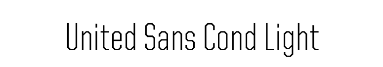 United Sans Cond Light font preview