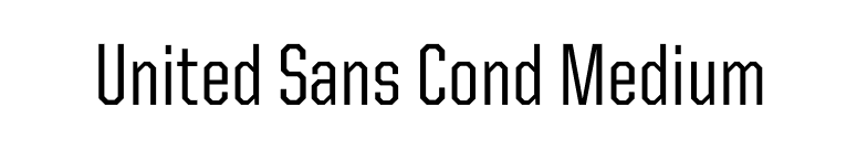 United Sans Cond Medium font preview
