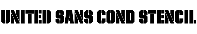 United Sans Cond Stencil font preview