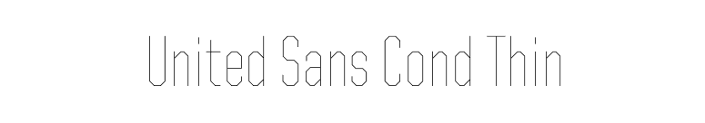 United Sans Cond Thin font preview