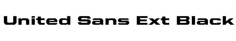 United Sans Ext Black font preview