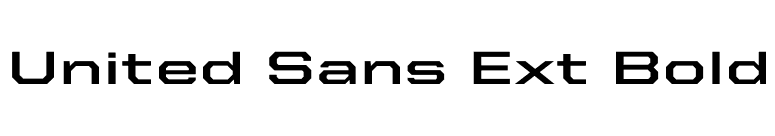 United Sans Ext Bold font preview