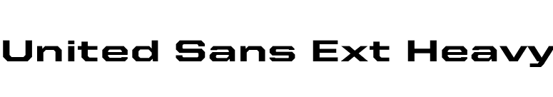 United Sans Ext Heavy font preview