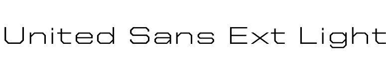 United Sans Ext Light font preview