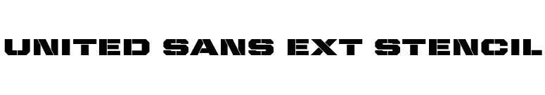United Sans Ext Stencil font preview