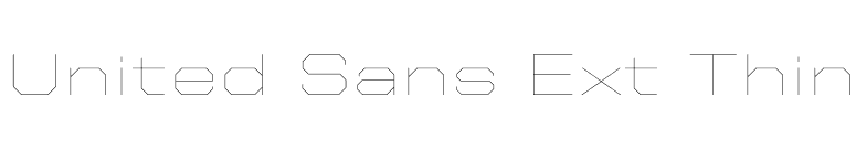 United Sans Ext Thin font preview