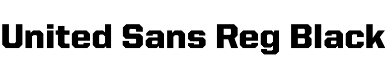 United Sans Reg Black font preview