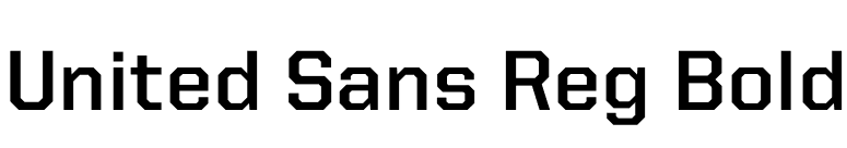 United Sans Reg Bold font preview