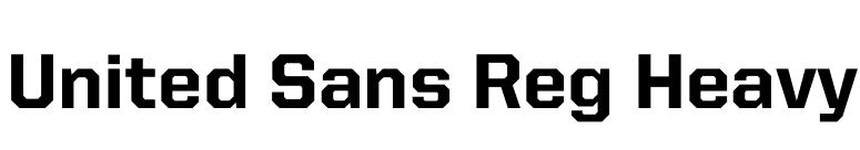 United Sans Reg Heavy font preview