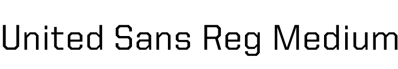 United Sans Reg Medium font preview