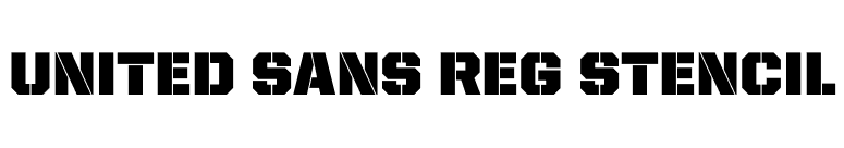 United Sans Reg Stencil font preview