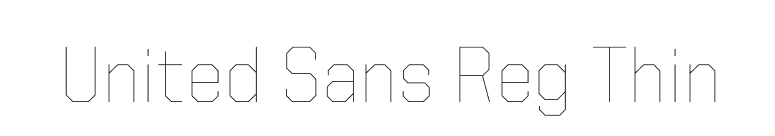 United Sans Reg Thin font preview