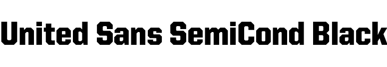 United Sans SemiCond Black font preview