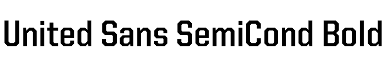 United Sans SemiCond Bold font preview