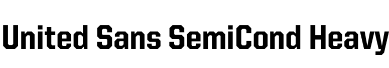 United Sans SemiCond Heavy font preview