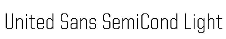 United Sans SemiCond Light font preview