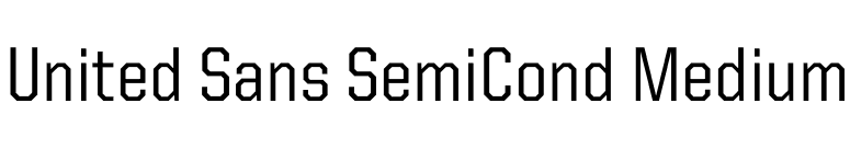 United Sans SemiCond Medium font preview