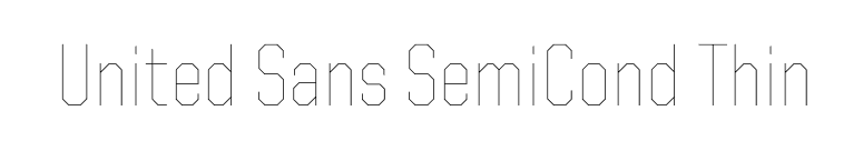 United Sans SemiCond Thin font preview