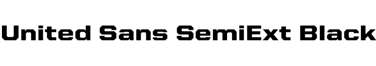 United Sans SemiExt Black font preview