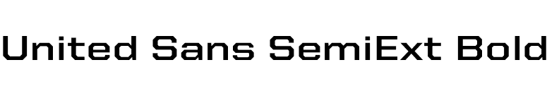 United Sans SemiExt Bold font preview