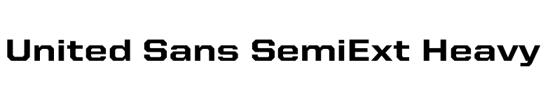 United Sans SemiExt Heavy font preview