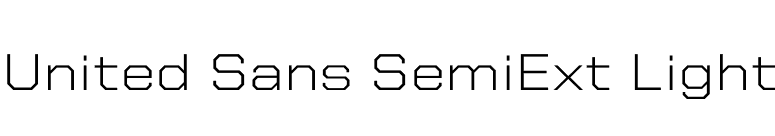 United Sans SemiExt Light font preview