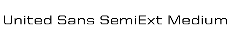 United Sans SemiExt Medium font preview