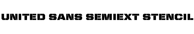 United Sans SemiExt Stencil font preview