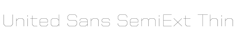 United Sans SemiExt Thin font preview
