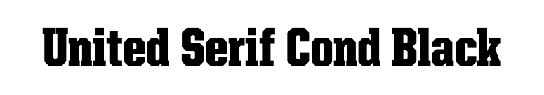 United Serif Cond Black font preview