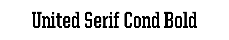 United Serif Cond Bold font preview