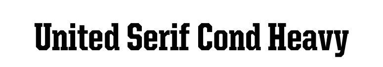 United Serif Cond Heavy font preview