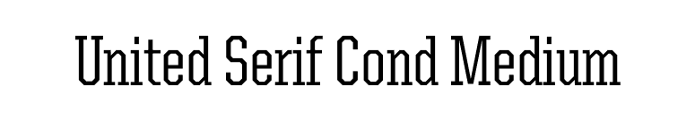 United Serif Cond Medium font preview