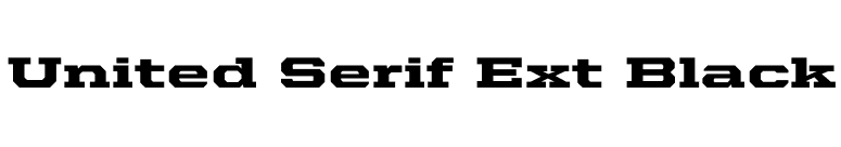 United Serif Ext Black font preview