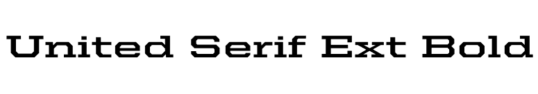United Serif Ext Bold font preview