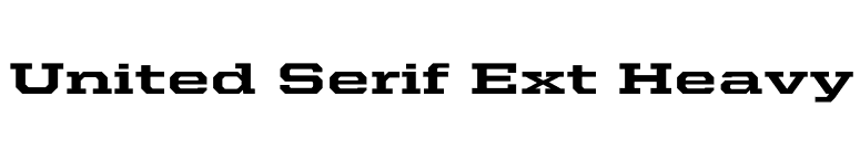 United Serif Ext Heavy font preview