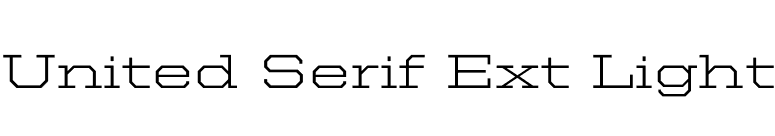 United Serif Ext Light font preview