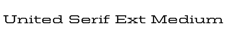 United Serif Ext Medium font preview